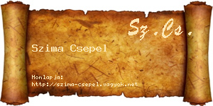 Szima Csepel névjegykártya